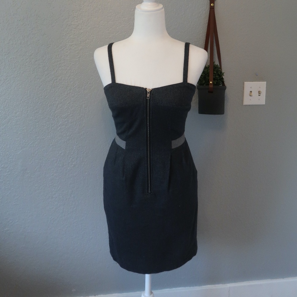 I LOVE RONSON- ZIP UP DRESS- ADJUSTABLE STRAPS- XS